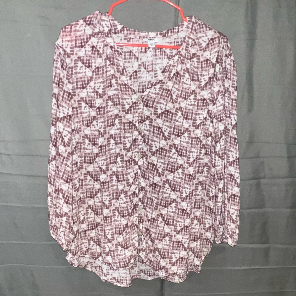 Sonoma 3/4 sleeve Button-down blouse